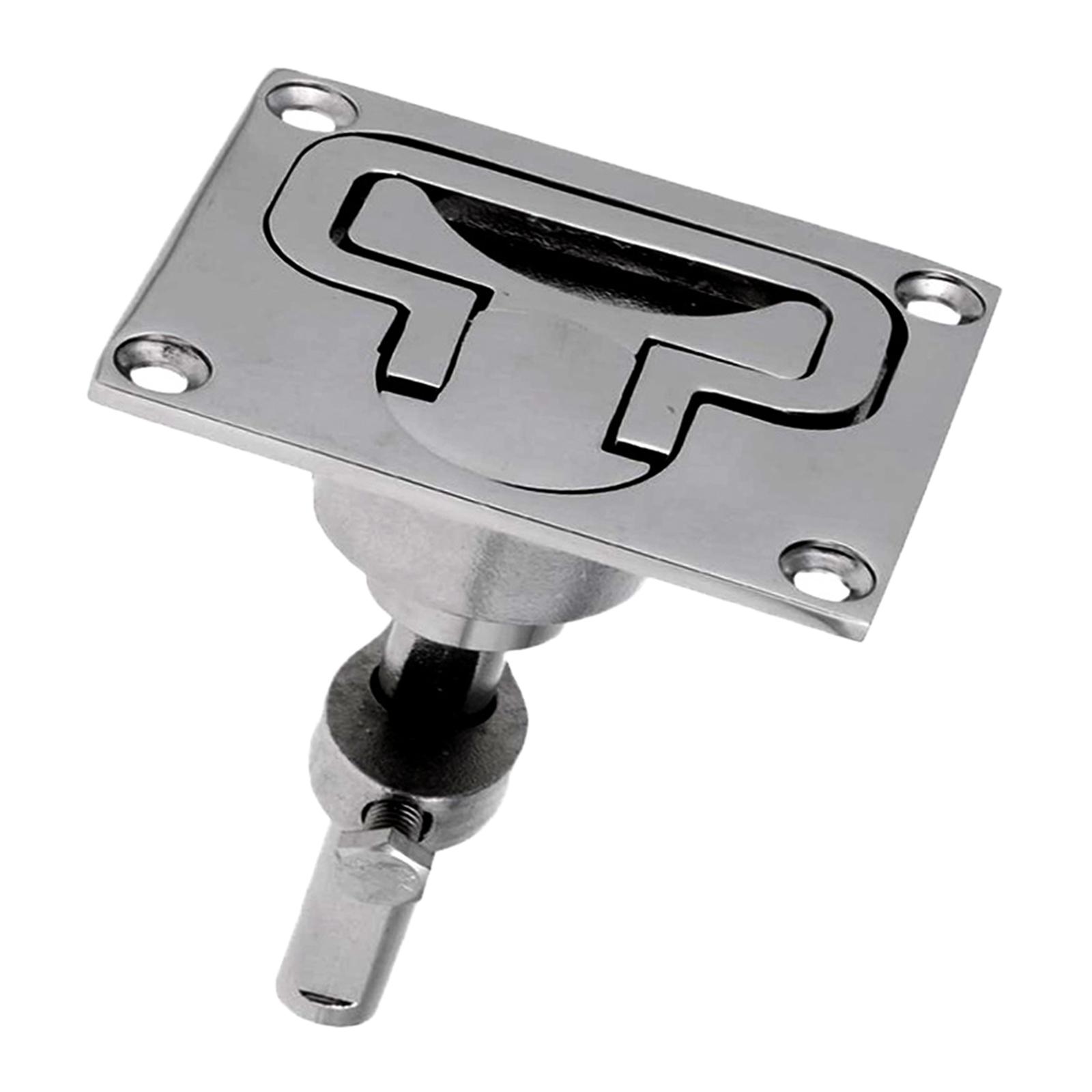 Stainless Steel Boat Floor Buckle Latch Flush Turning Lift Handle Durable