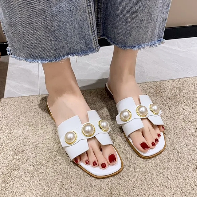 Buy PeacockStep women flats slippers stylish model fashion flat casual  daily use Grey colour flip flops for girls ladies slipper chappal  (numeric_3) at