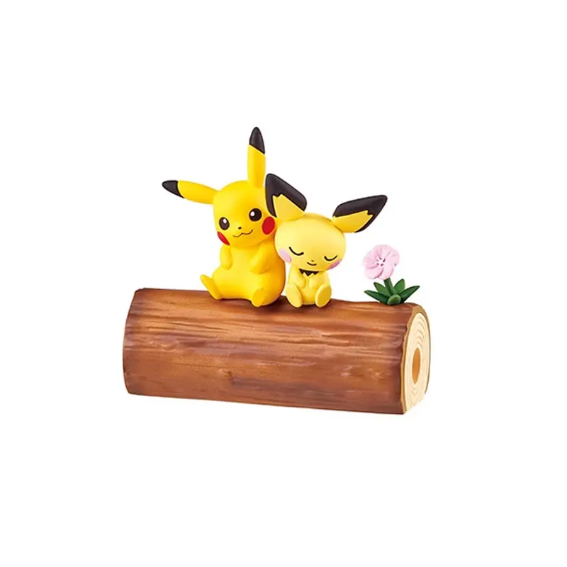 Original Re-ment Pokemon Wooloo Rowlet Piplup Starly Friendship Stump Full Range Miniature Scene Action Figure Model Gift