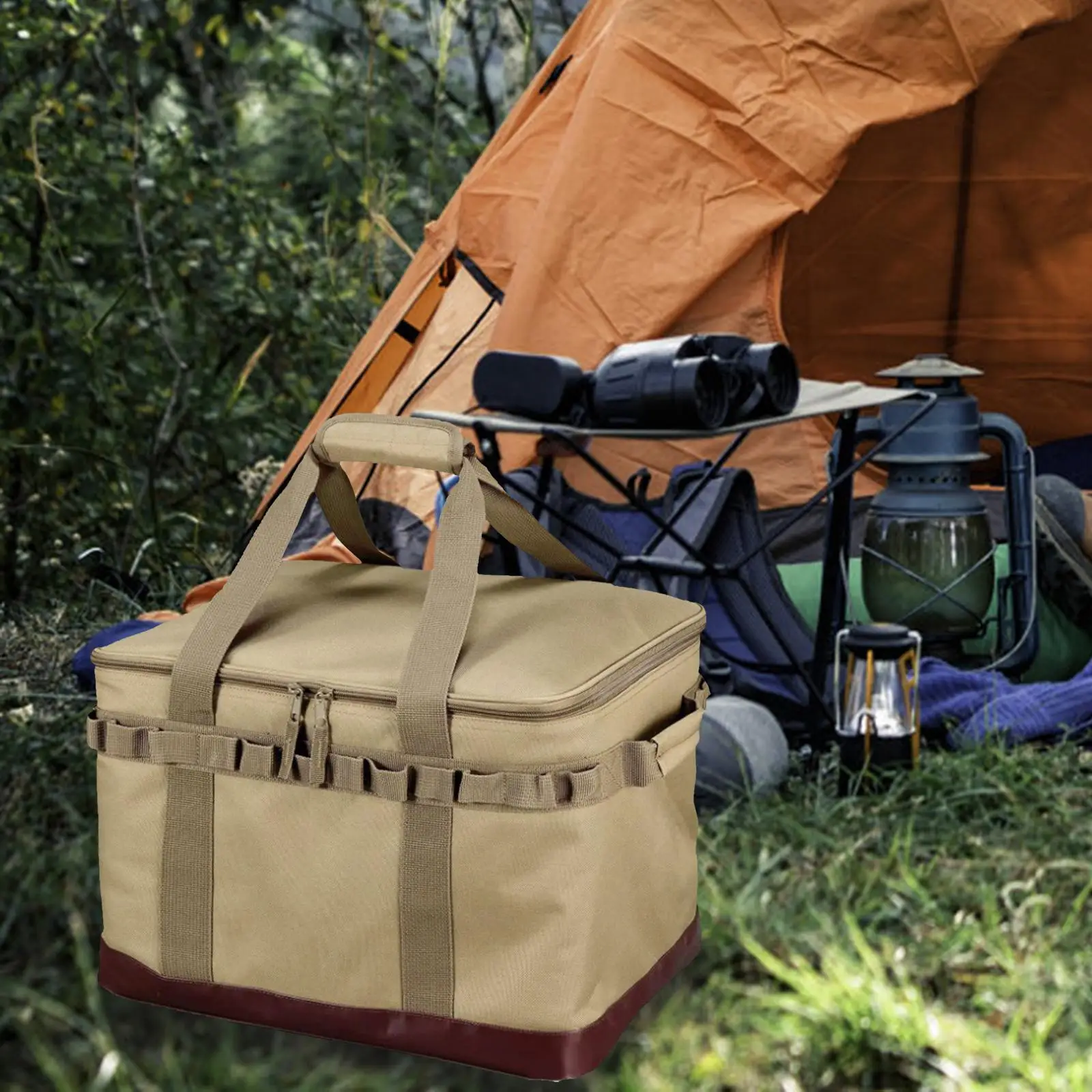 Outdoor Camping Storage Bag Travel Picnic Bag Portable Canvas Outdoor Camping Storage Tote Bag 