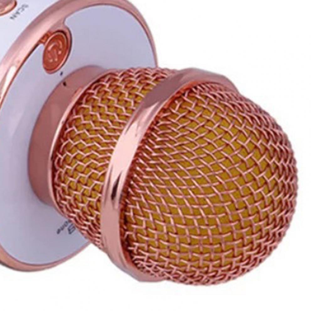 RougeMicrophone de karaoké sans fil avec commande vocale, suppression
