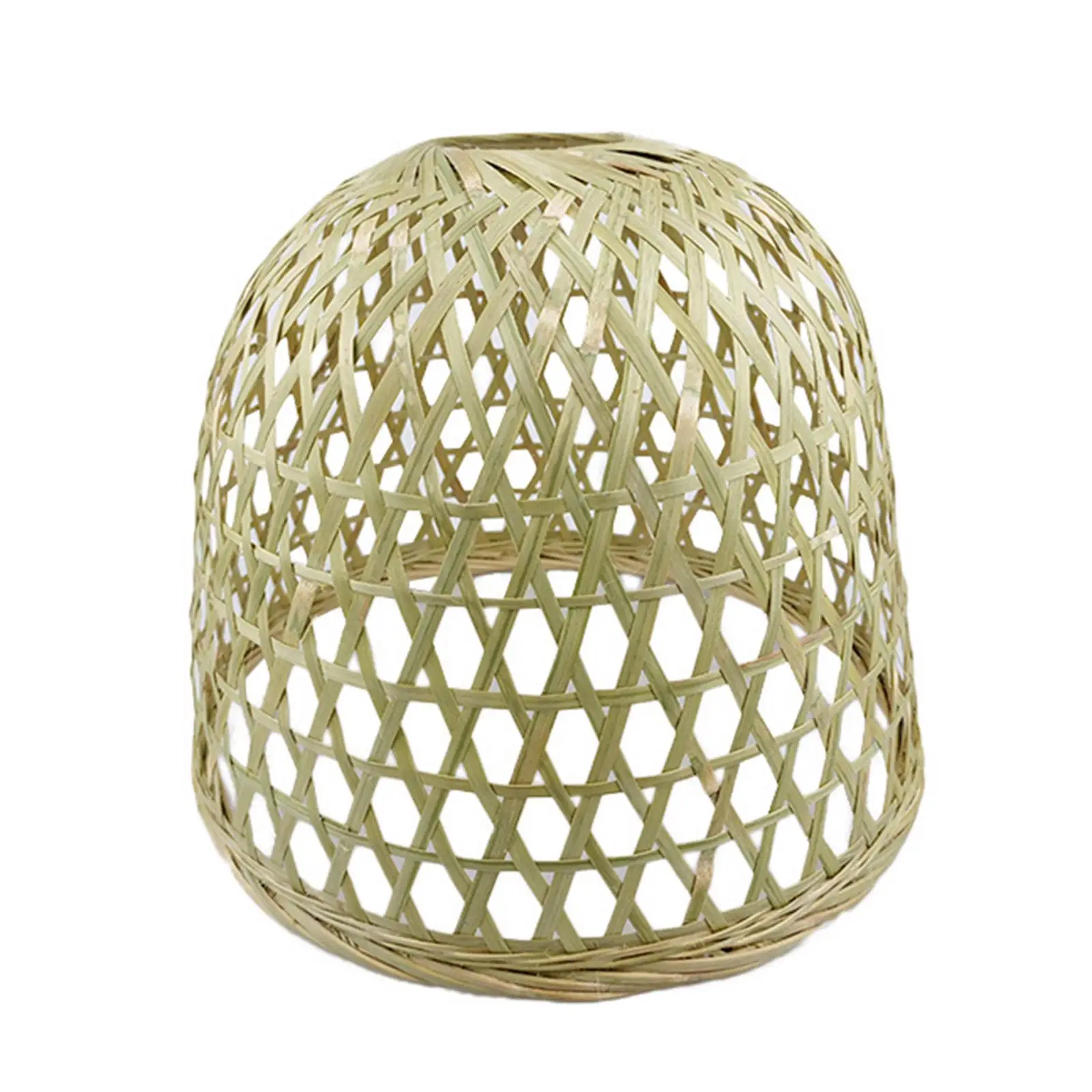 Bamboo Woven Lampshade Rustic Vintage Decoration Durable Minimalist Simple Easy Install Stylish for Kitchen Island Teahouse Cafe
