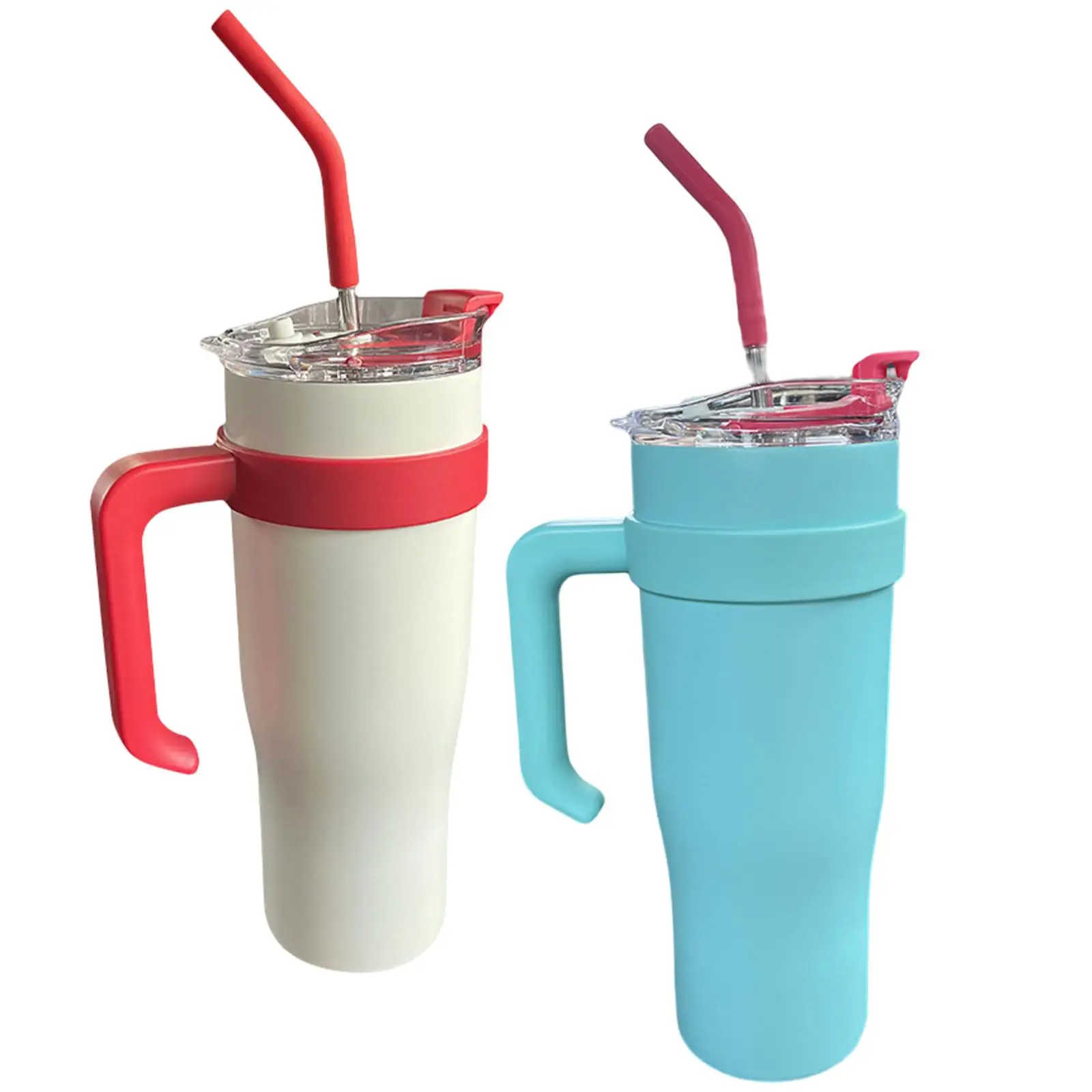 Insulated Sippy Cup with Straw and Lid Durable Thermal Cup Insulated Cup Water Bottle Cup for Car Travel Cold Hot Drinks