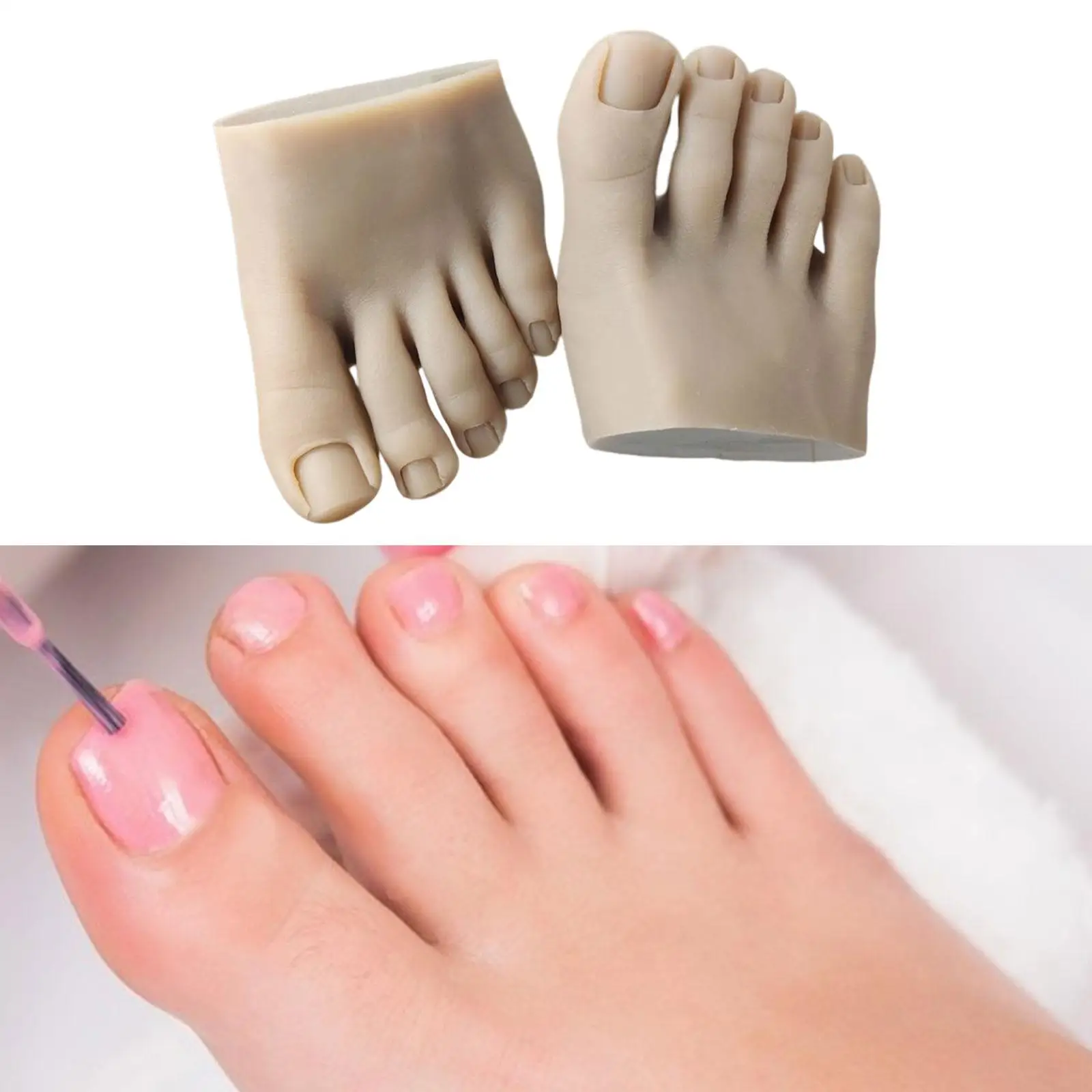 Practice Fake Foot Model Half Foot Convenient Universal Beautify The Toenails Accessories Flexible Nail Practice Foot Mannequin