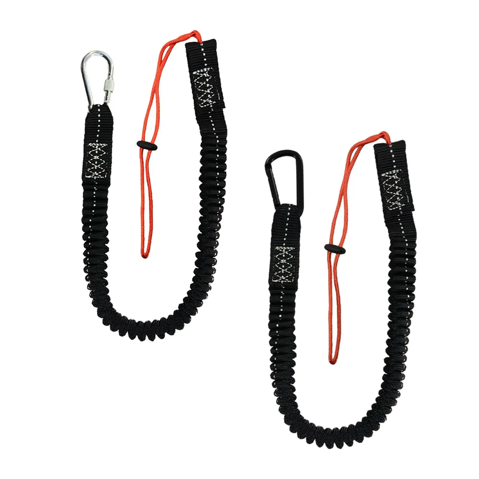 Tool Lanyard Clip Bungee Cord Retractable Shock Cord Stopper for Mountaineering Camping