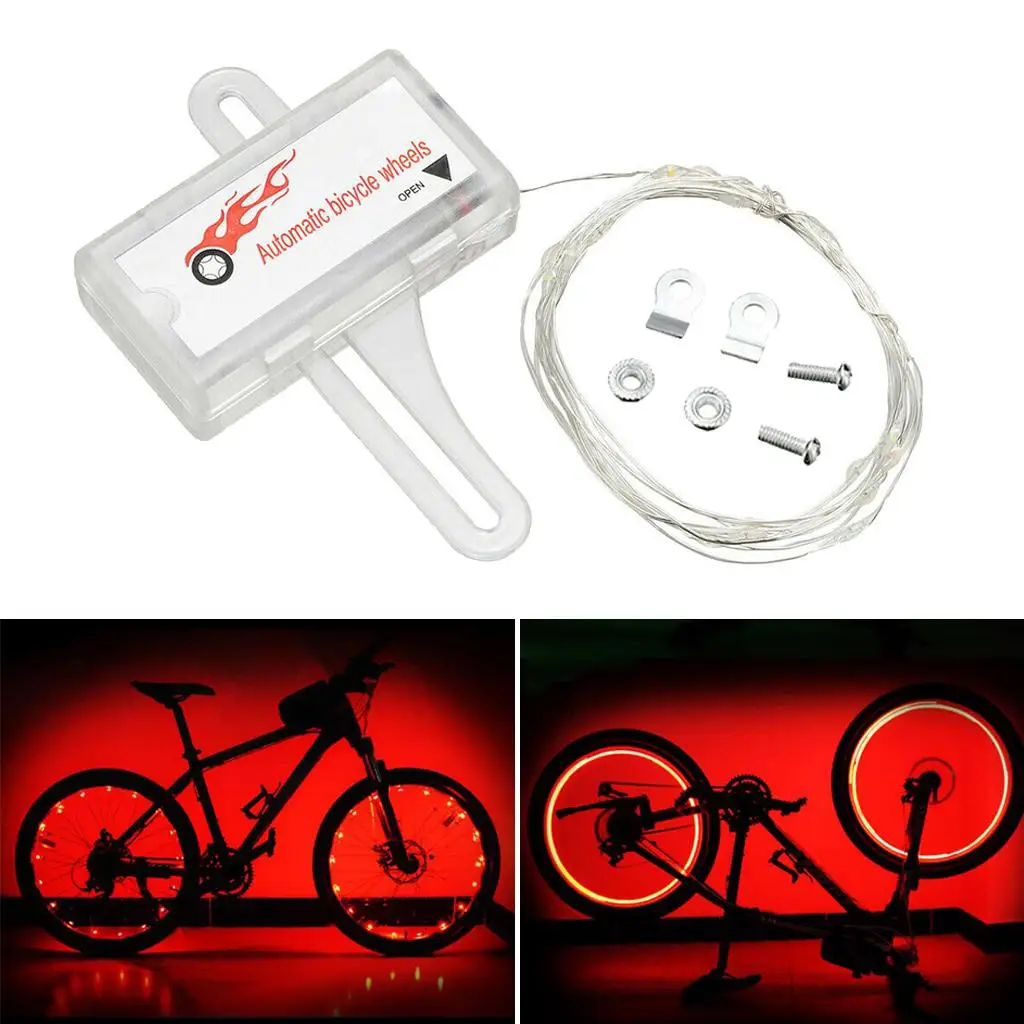 20 LEDs Bike Bicycle Cycling Rim Lights LED Wheel Spoke Light String Strip for kids
