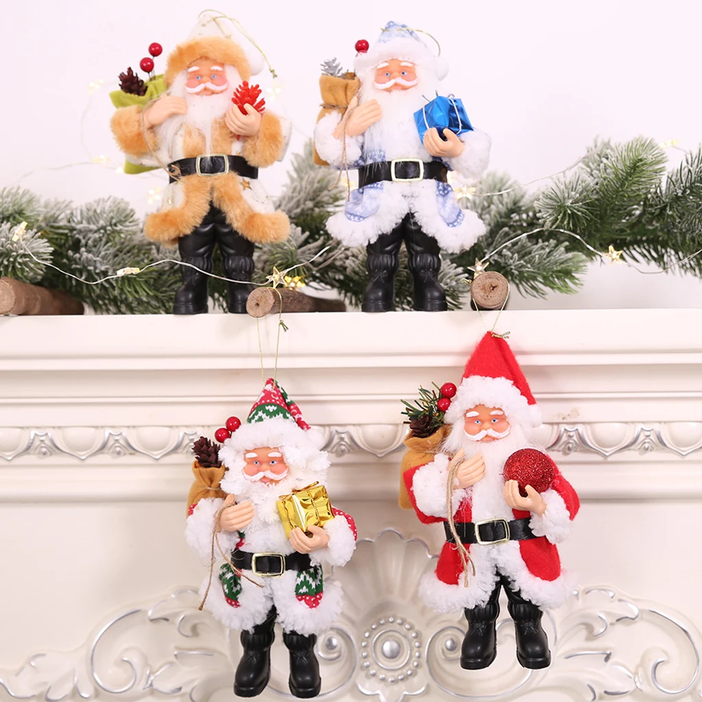 Christmas Party Decorated Hanging Resin Ornament Santa Claus Figurine