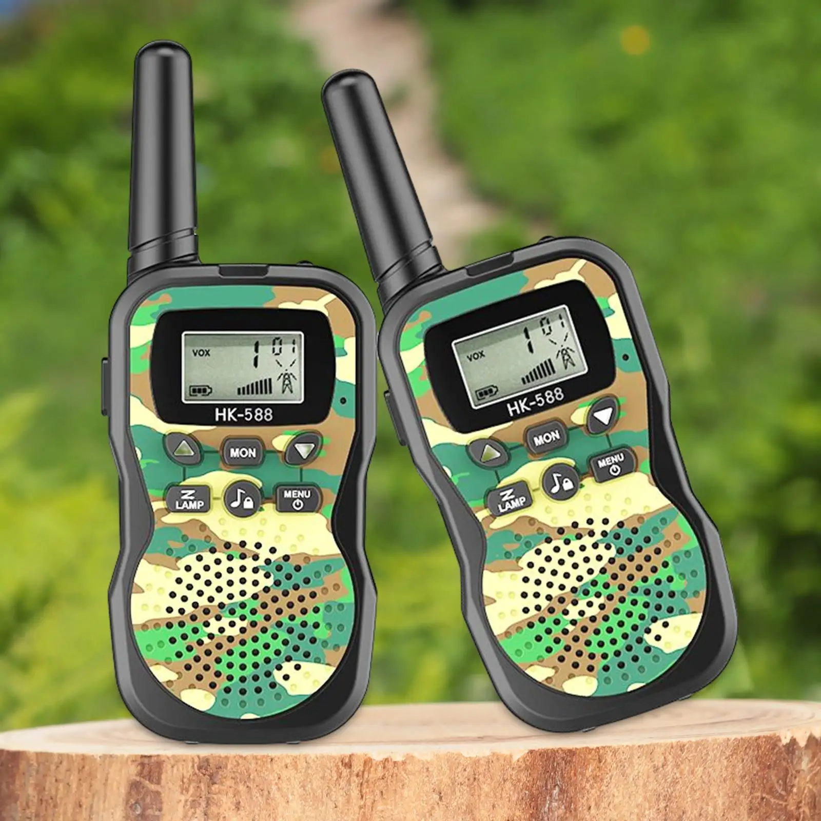 Portable Kids Walkie Toys Interphone Two Way Radios Durable with Backlit LCD