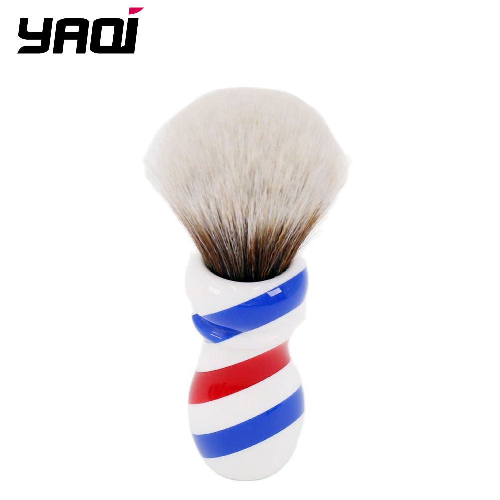 Best of Yaqi 24MM New Barber Pole Style Brown Synthetic Knot Shaving Brush For Mens Reviews & Tips