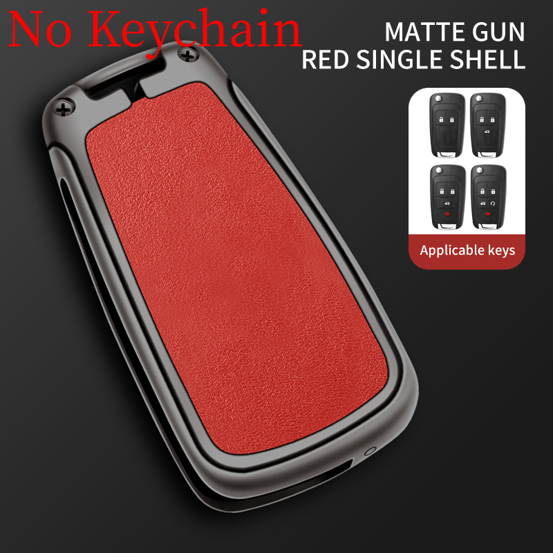 Custodia per chiave a scatto per auto in pelle di metallo Shell per Chevrolet Cruze Aveo Trax Opel Astra Corsa Meriva Zafira Antara J per Buick Fob - S6697790c419f47628e7d8f3d377cd7f1C