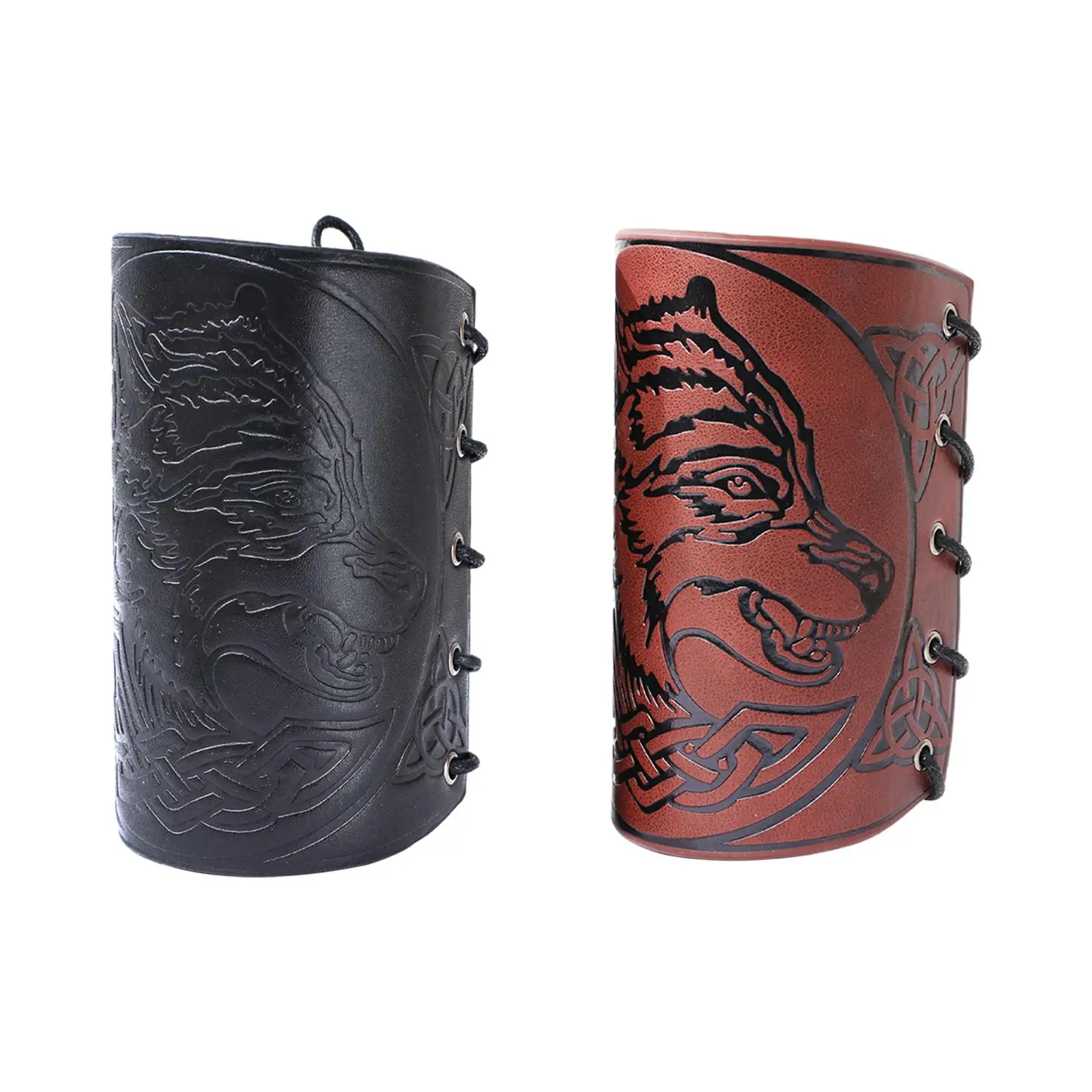 Arm Guard Wolf Wrist Guard PU Leather Adjustable Accessories for Stage Show