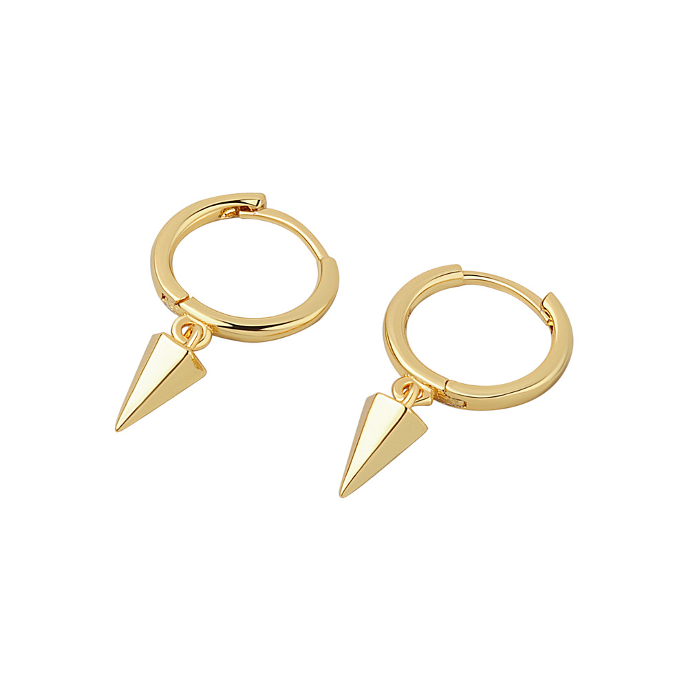 VOQ Silber Farbe Hängende Nieten Kegel Anhänger Ohrstecker für Mode Frauen Party Zubehör Schmuck – Detail 9