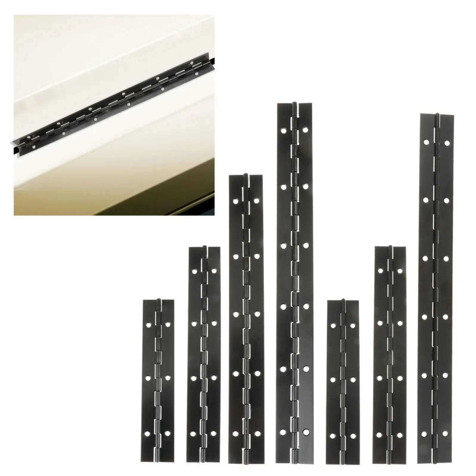for Piano, for Folding Cabinet Door with Holes, Continuous Stainless Steel for