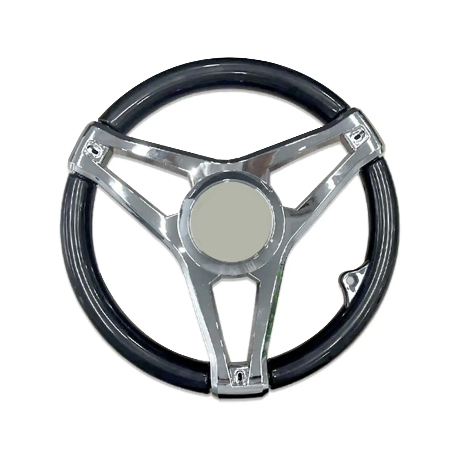 Universal Boat Steering Wheel, Accessories Weatherproof 3 Spoke Plastic for Speedboat Yacht Marine Vessels