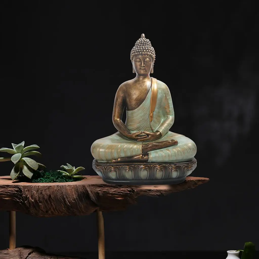 Outdoor Sitting Buddha Ornament Statue Decor for Home Outdoor Decoration