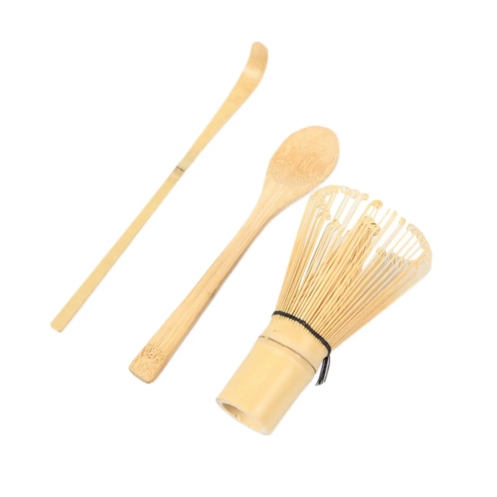 3 Pieces Matcha Whisk Set Handmade Matcha Scoop Teaware Bamboo Whisk Matcha Spoon Starter Sets Japanese Matcha Set for Beginner