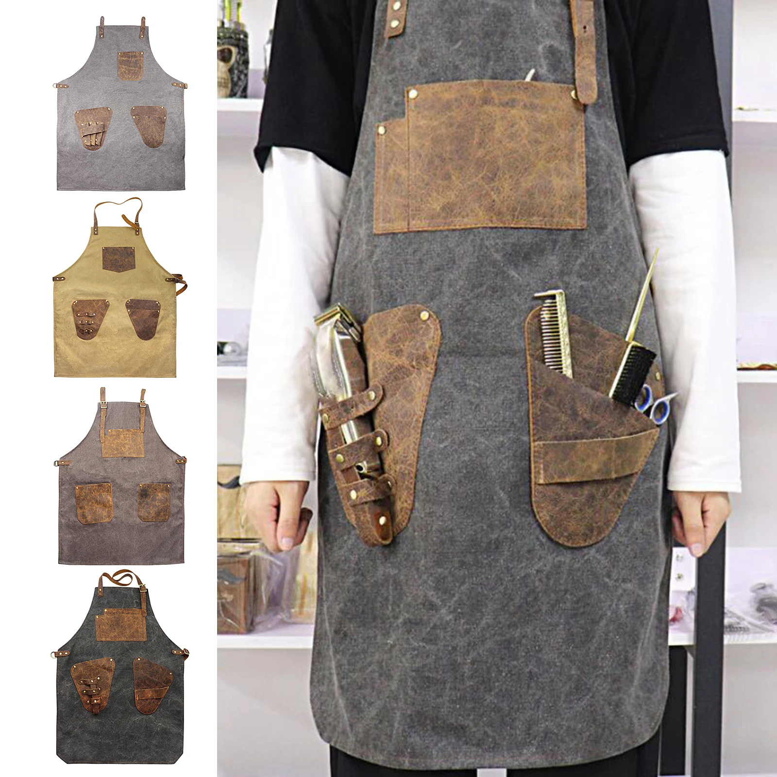 Professional Hairdressing Hairstylist Barber Apron Hair Cutting Hairdressing