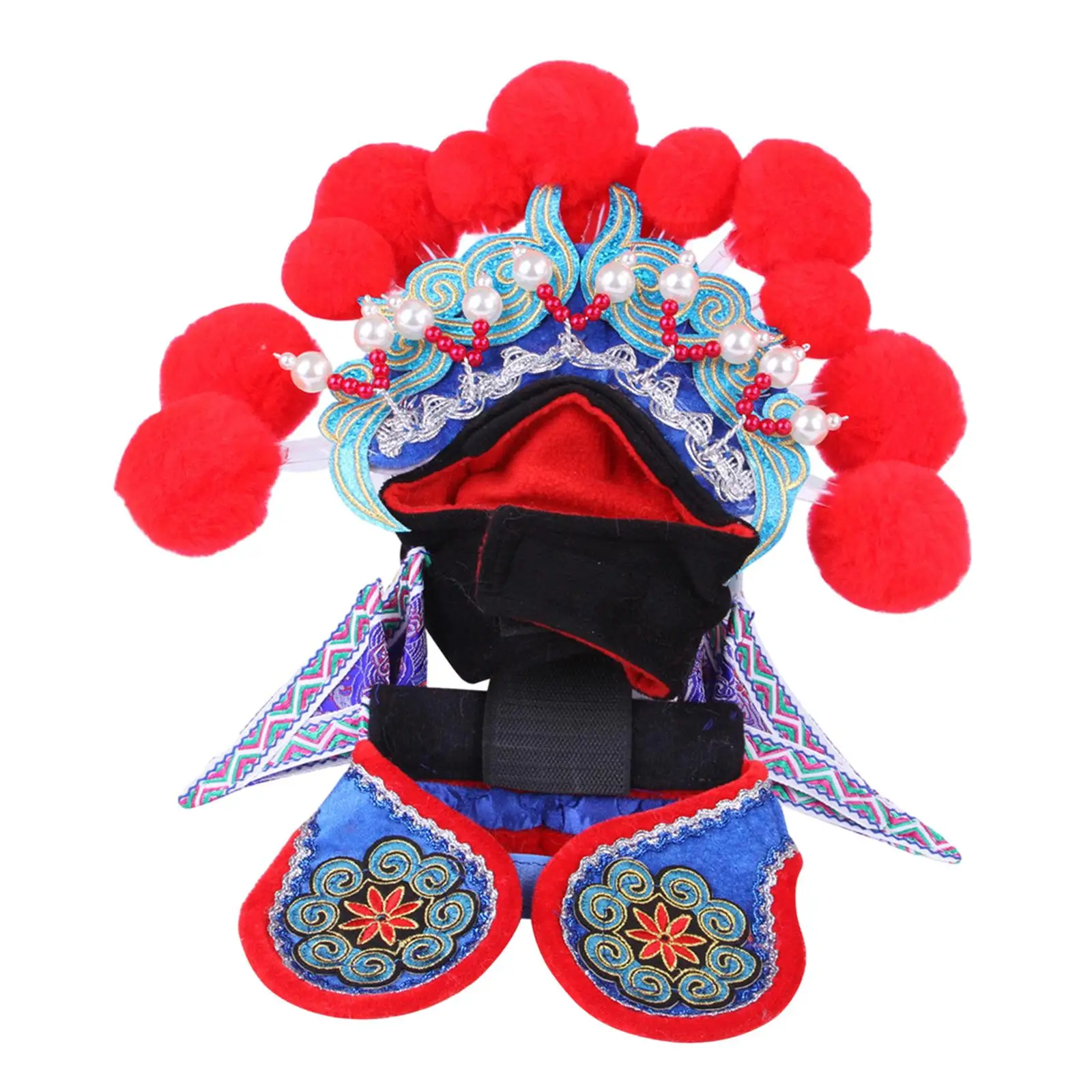 Opera Role Hat Headdress Cat Dog Costume Cosplay Pet Hat for Chinese New Year Halloween Small Medium Large Dogs Festivals Kitten