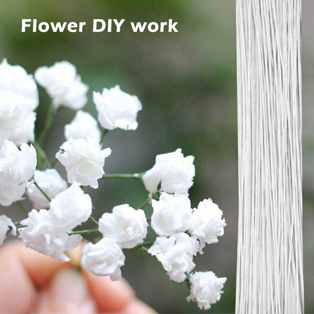 100pcs Floral Wire Stems Crochet Projects Flower DIY Wreath Making