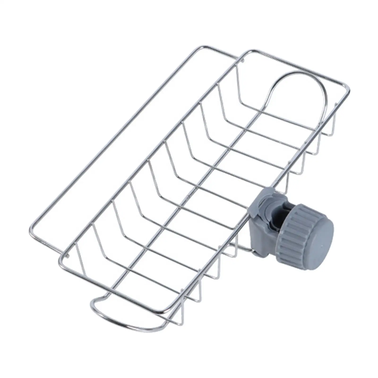 Awning Pole Mounted Storage Rack Metal Wire Basket Stainless Steel Canopy Pole Mounted Storage Basket for Beach Fishing BBQ