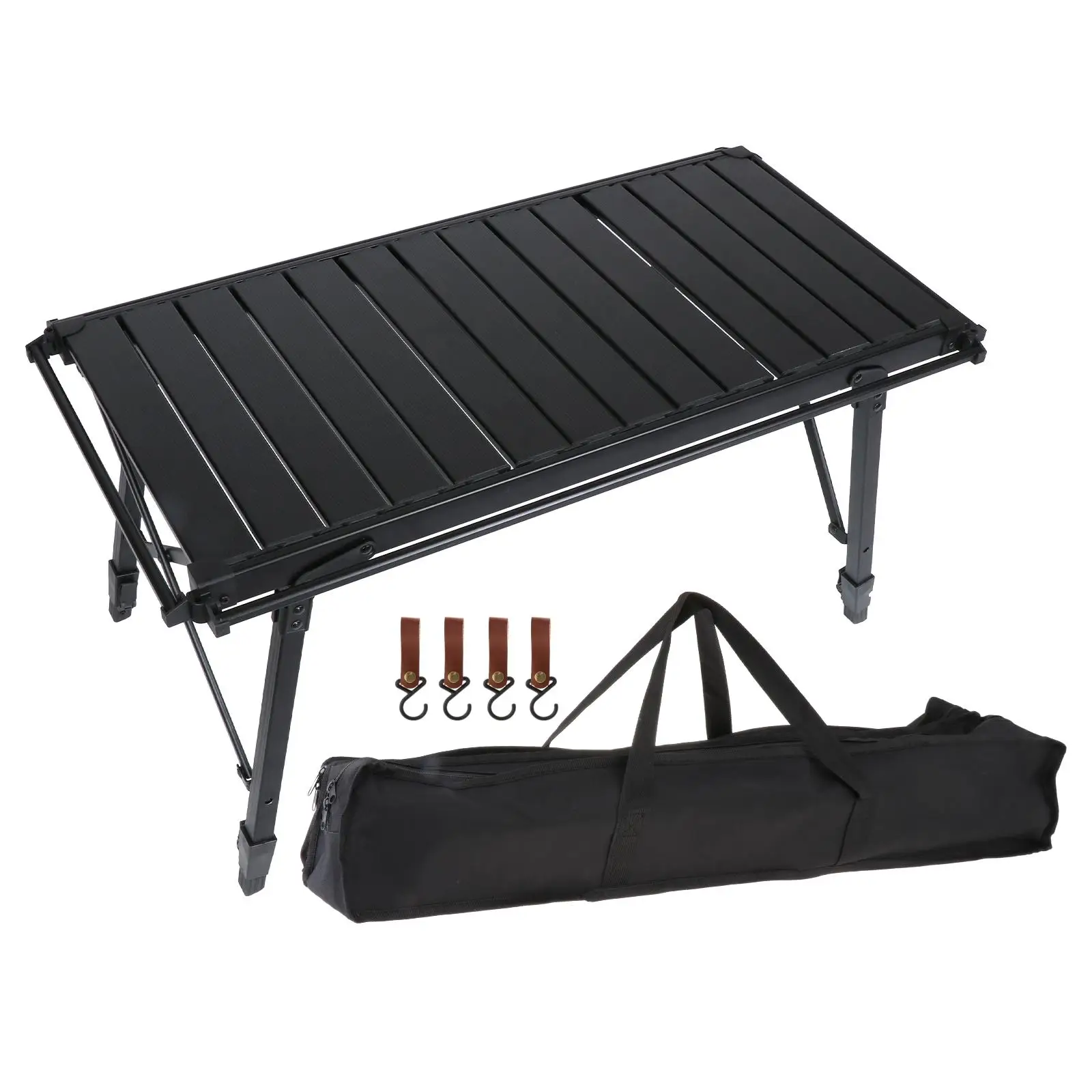 Camping Folding Table Camp Table Adjustable Height Furniture Outdoor Table for Fishing Balcony Outdoor Indoor Barbecue Kitchen