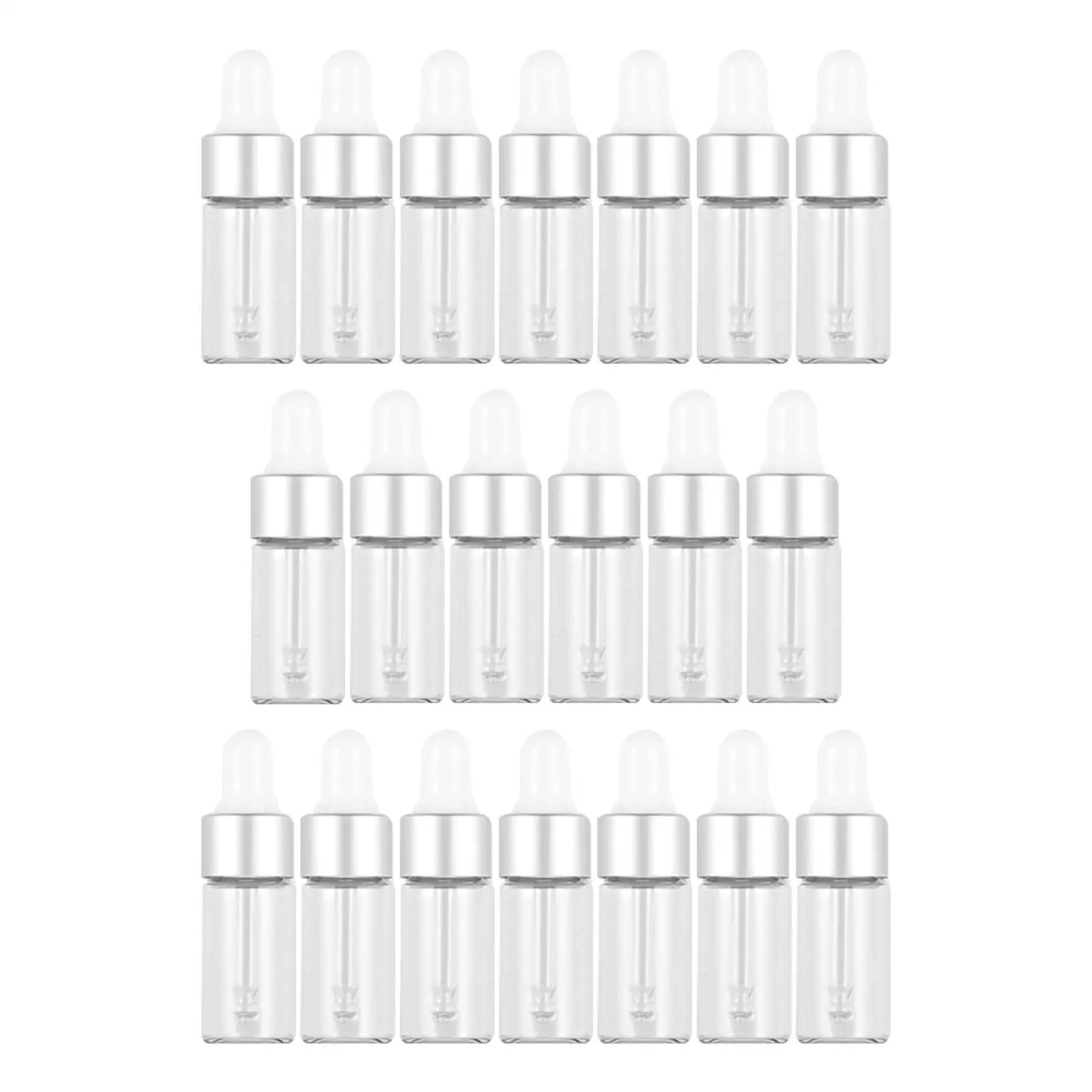 20x glass Dropper Bottles with Eye Droppers Empty Dispenser Containers for Liquids Hair Oil Perfume Oils Body Oils
