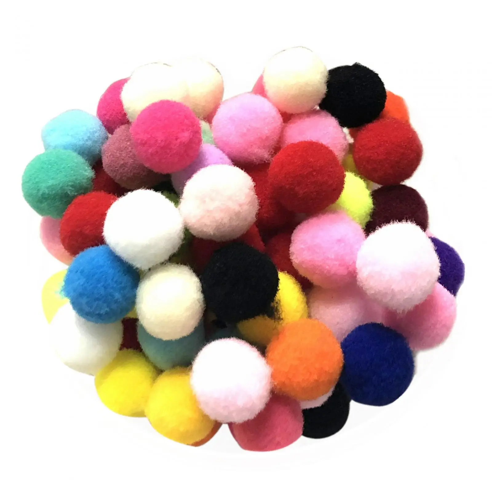 100Pcs Assorted pompoms Kids Craft Arts Pom Poms Balls Bright Colors Balls Cute Balls for Festival Wedding Toys Party Decoration