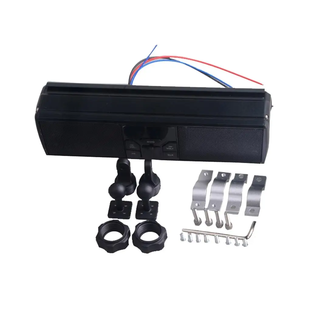 LED Display Motorcycle Bluetooth Audio Sound System APP Control MP3/TF/USB FM  Speakers Moto Accessories Anti-theft