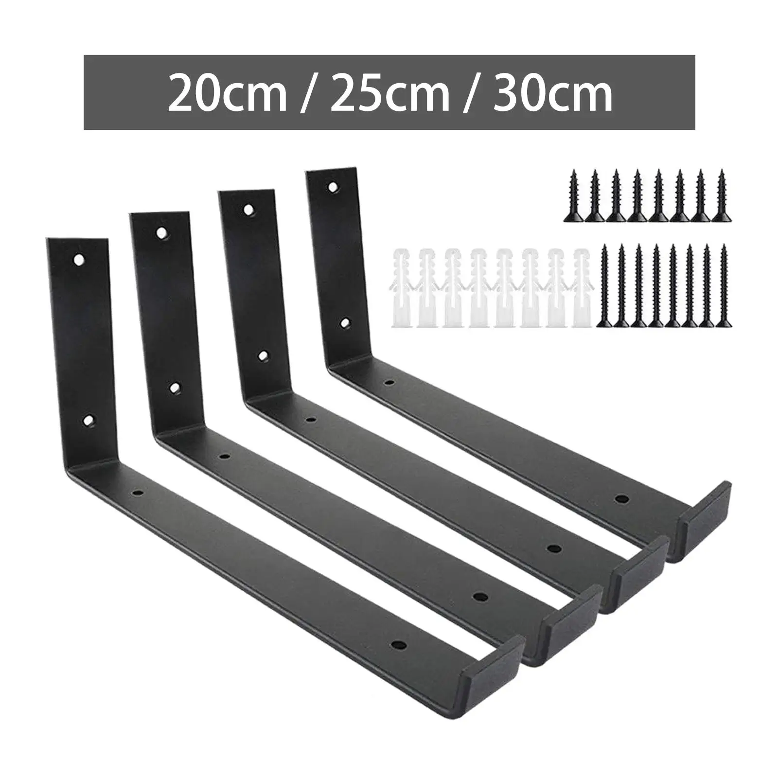 4 Pieces Shelf Bracket Thick Ornament Wall Mounted for Indoor Garage Office