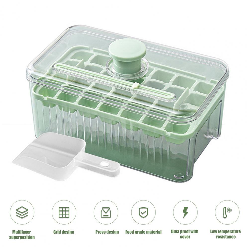 1 Set Ice Cube Mold Convenient Ice Cube Maker Easy To Demold Ice Cube Storage Box With Shovel Kitchen Supplies