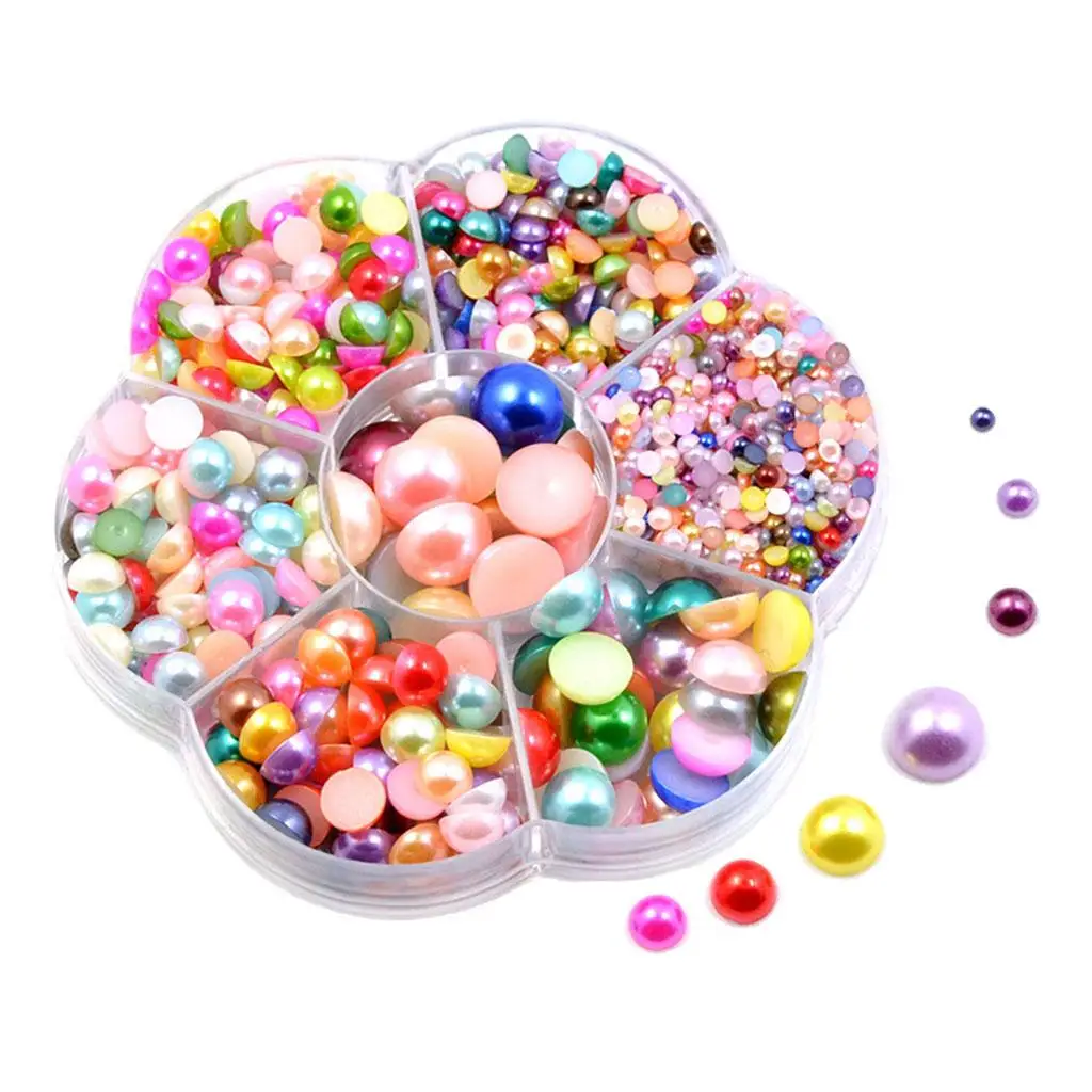 Pearl Cabochon Beads ABS Pearly Flatback Charm DIY Handcrafts Embellishments