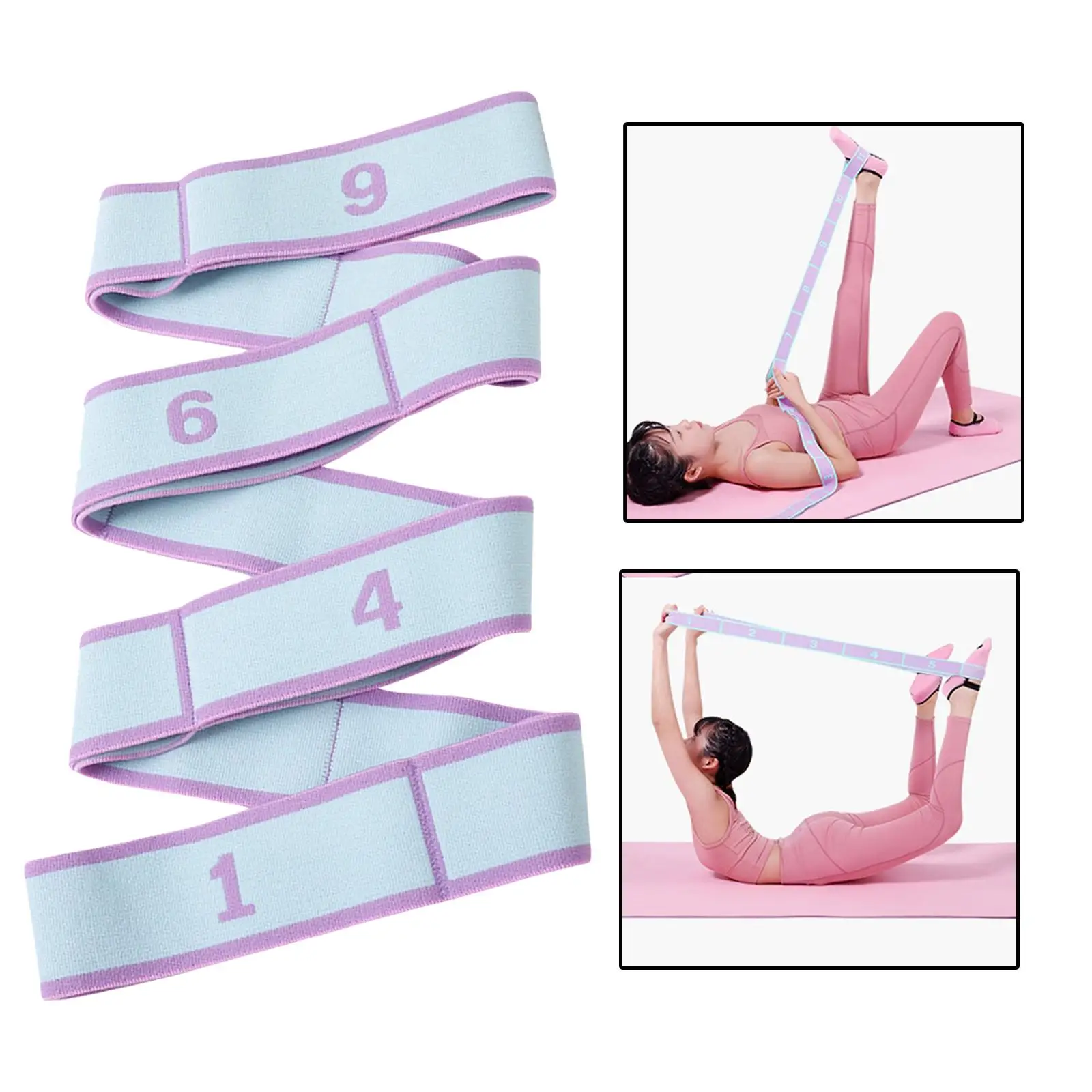 Flexible Yoga Strap Stretch Elastic Exercise Gym Multi Loop Resistance Band for