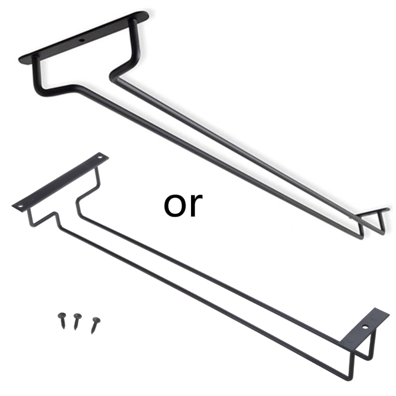 Description Picture 2 of itemLXAF Wine Glass Rack Under Cabinet Wine Glass Holder Glasses Storage Hanger Iron Art for Bar Kitchen