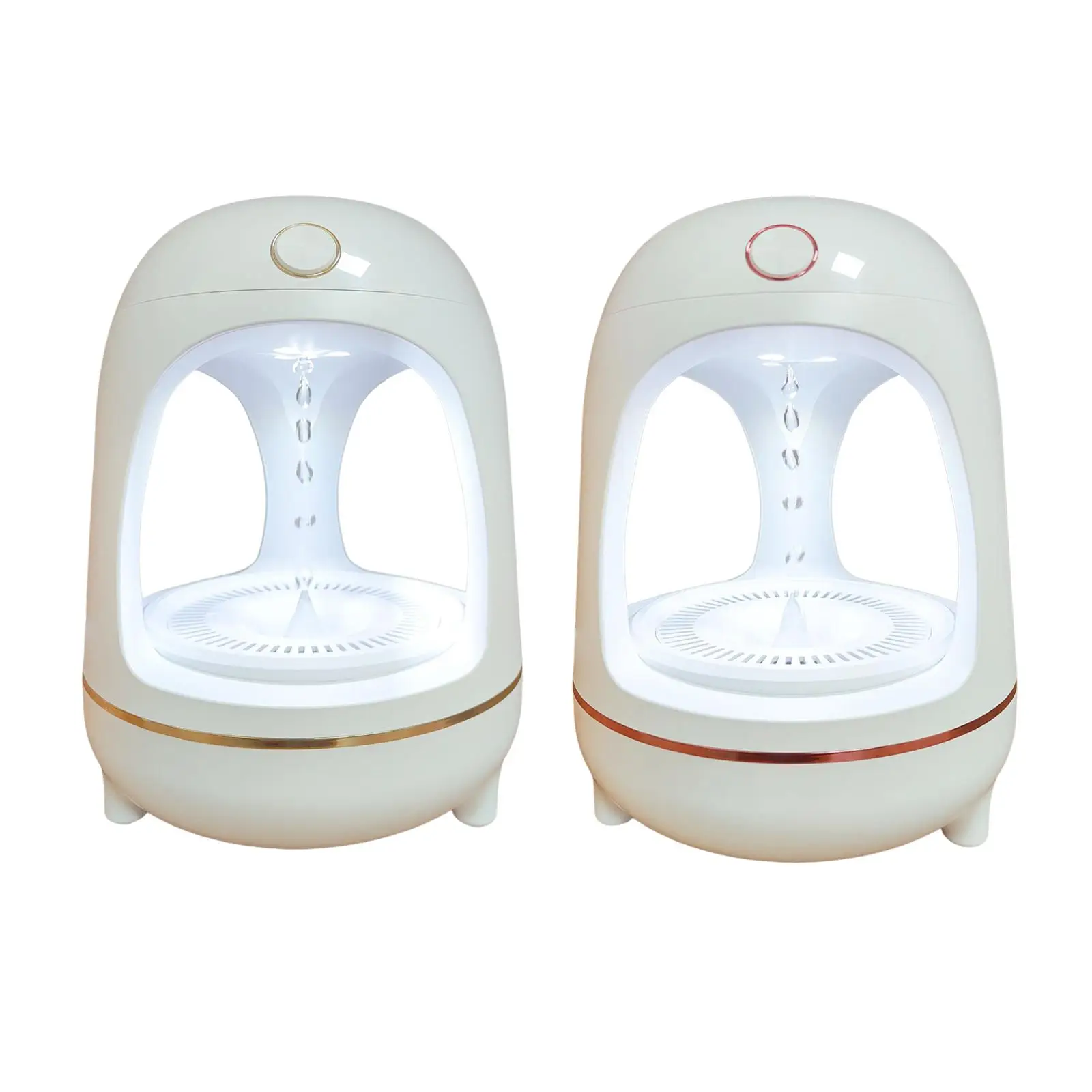 Desktop Air Humidifier Antigravity Water Droplet Countercurrent 700ml Night Light for Hotel Home Bedroom NightStand