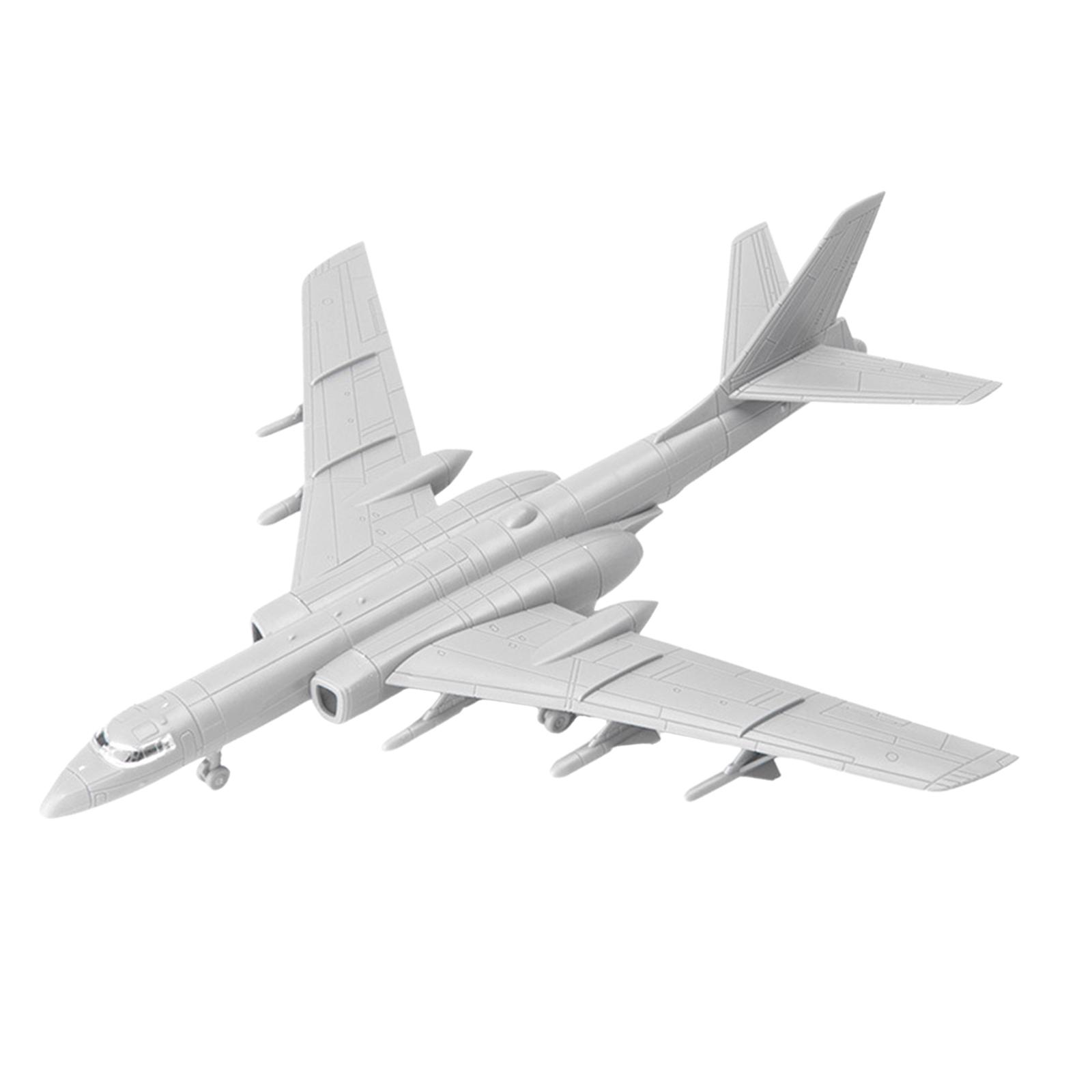 Fighter Model toys 1:144 Scale Simulation Ornament DIY 4D Chinese H6K Plane Model for Living Room Home Desktop Accessory Gift