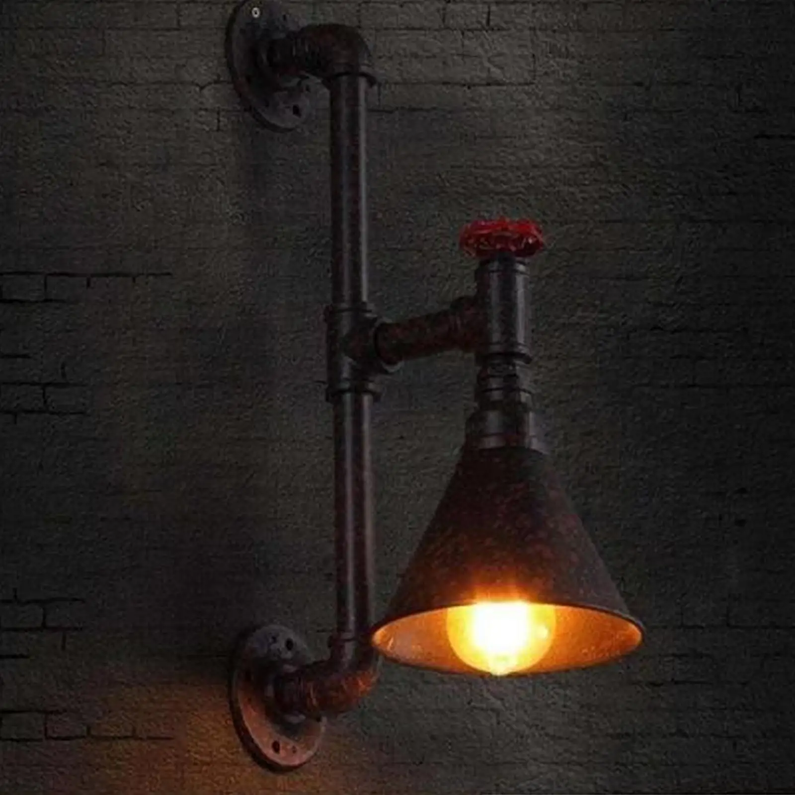 3/4inch Globe Valve Light Switch Vintage with Wire Accessory Industrial Steampunk Style Parts Supplies for Desk Lamp