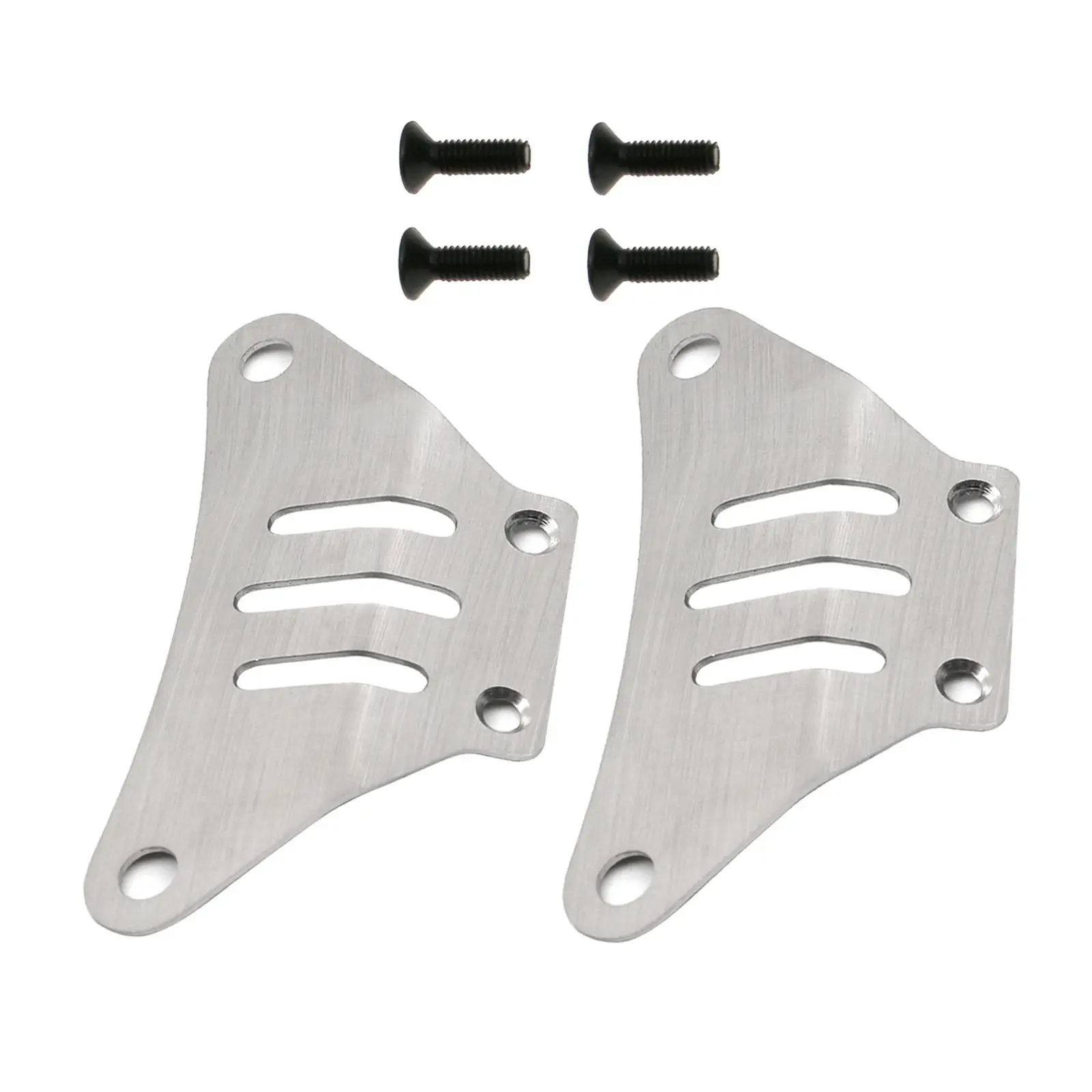 Stainless Steel Front and Rear Guard Boards Upgrade Metal Armor for 1/10 TT02 1:10 Scale RC Car DIY Accessories Replaces Part