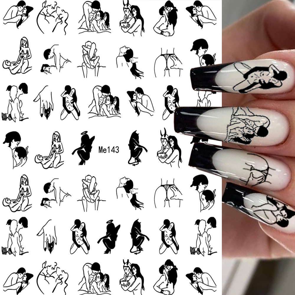 Best of 1Pcs Sexy Girl Abstract Woman Face Design 3D Nail Stickers Character Pattern Decals Manicure Nail Art Decoration Decals Slider Reviews & Tips