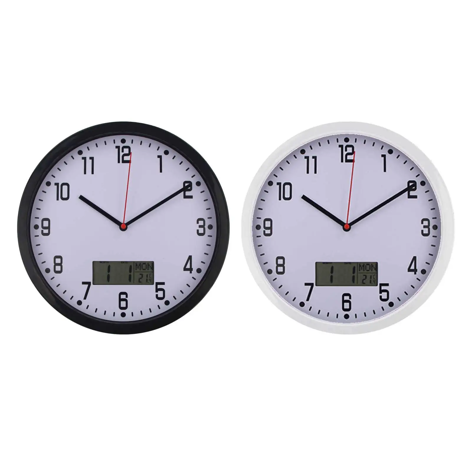 Modern Minimalist Wall Clock with Date And Temperature Large Display Clocks