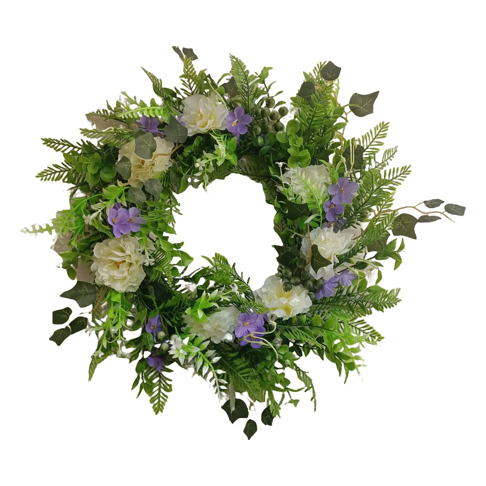 Front Door Wreath Artificial Flowers Garland Berry Floral Holiday Decoration
