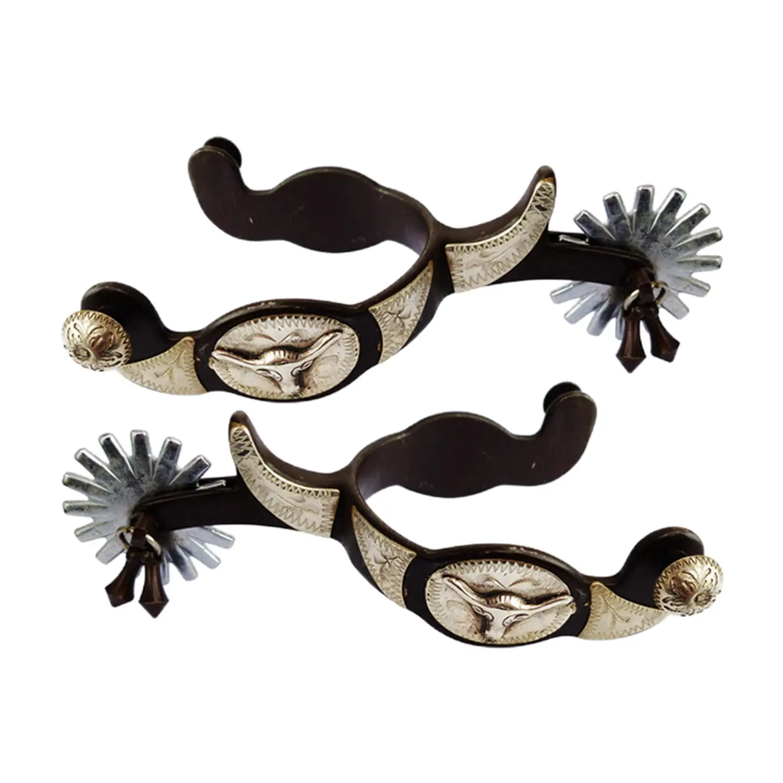 2Pcs Horse Antique Western Style Spur for Competition Equipments