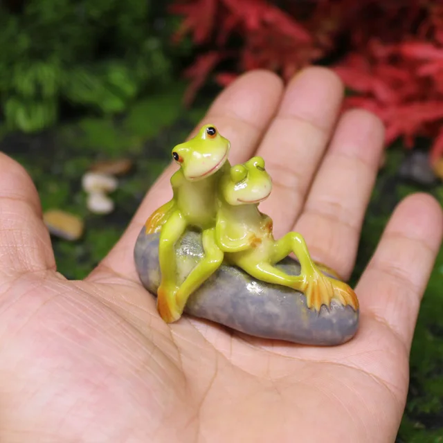Figurines Garden Mini Frog, Figurines Frogs Home