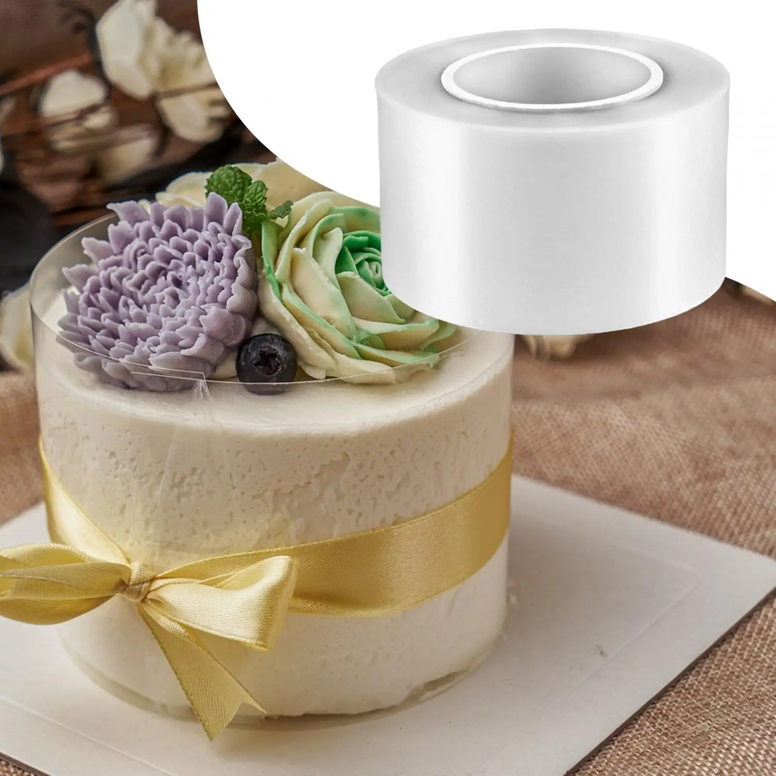 Cake Collars DIY Projetcs Multiuse Transparent Cake Rolls Cake Strips for Chocolate Cake Decoration Mousse Baking Dessert