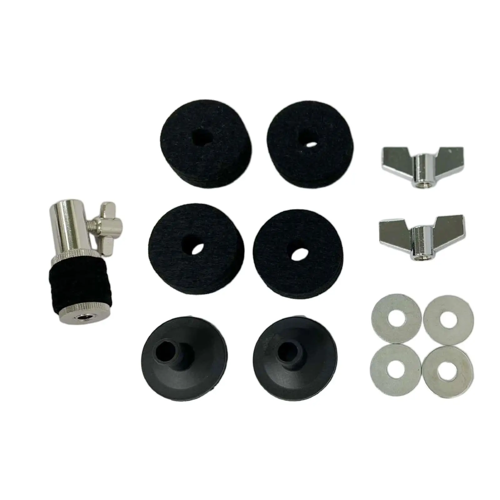 13x Drum Replacement Parts for Drum Set Drum Hardware Drum Cymbal Felt Pads Cymbal Sleeve for Percussion Instrument Parts