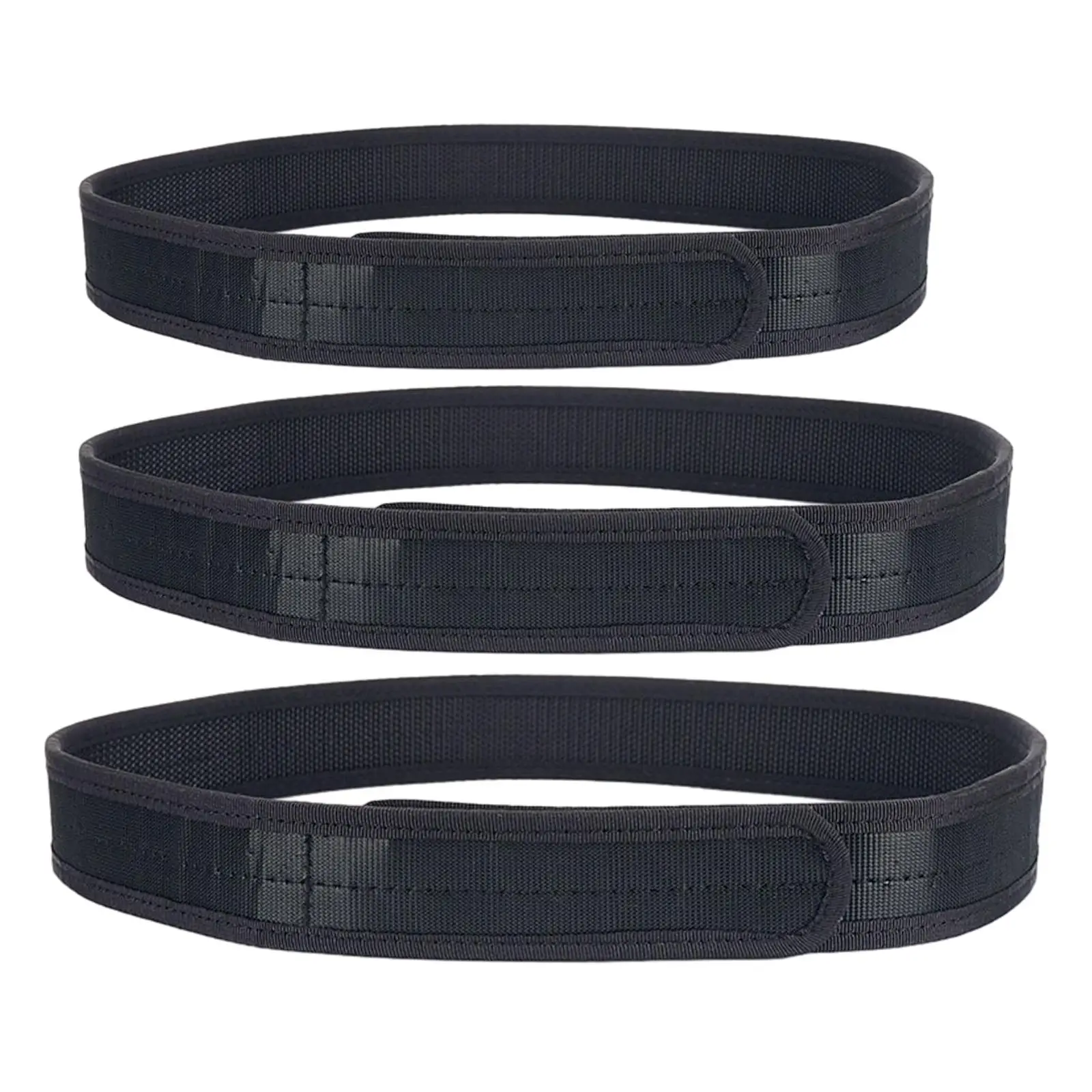 Inner Belt under Belt for Duty Outer Belt Buckleless Lightweight Waist Belt Nylon Mens Belts Accessories Hook Liner Belt Black