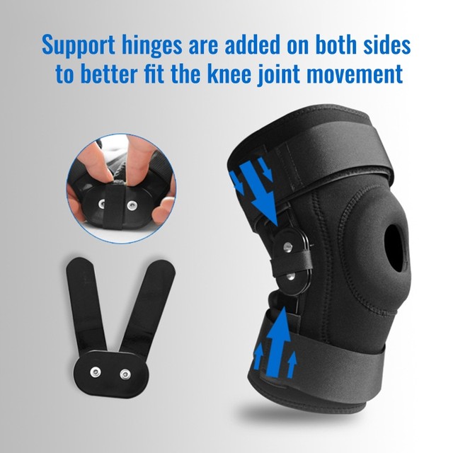 Knee Brace with Side Stabilizers & Patella Gel Pads Support for