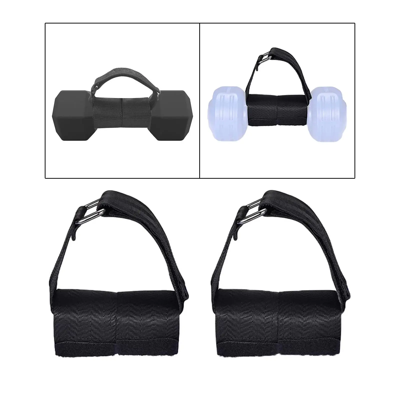 2x Adjustable Weight Dumbbell Ankle Straps Durable Dumbbell Shoes Attachment for