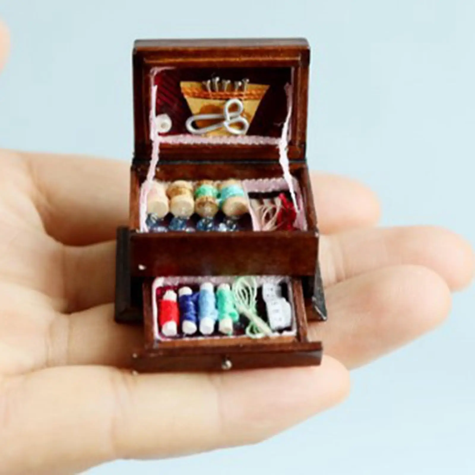 1/12 Furniture Life Scene Model Toy Scenery Supplies Decor Accessories Dollhouse Sewing Needlework Box Crafts Simulation