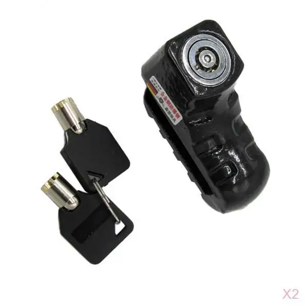 2x Antitheft Motorcycle Bike Scooter Wheel Disc Brake Alarm Lock with 