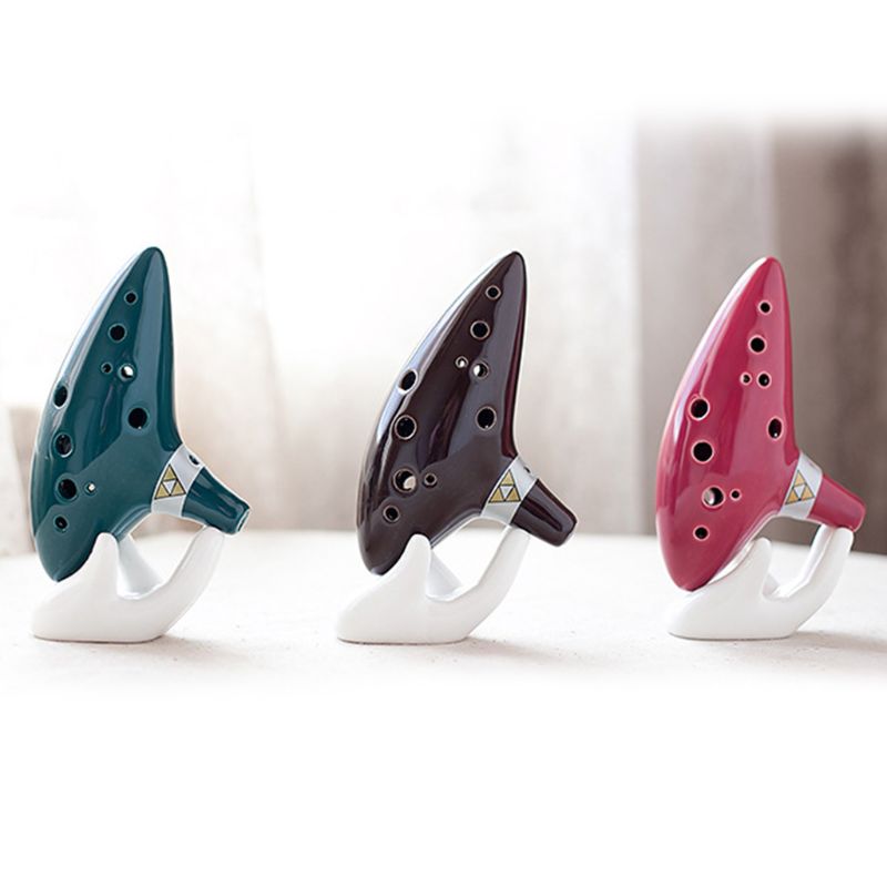 Description Picture 5 of item652D White Ceramic Ocarina Display Hand Stand Ocarina Ceramic Base Hand Finger Holder